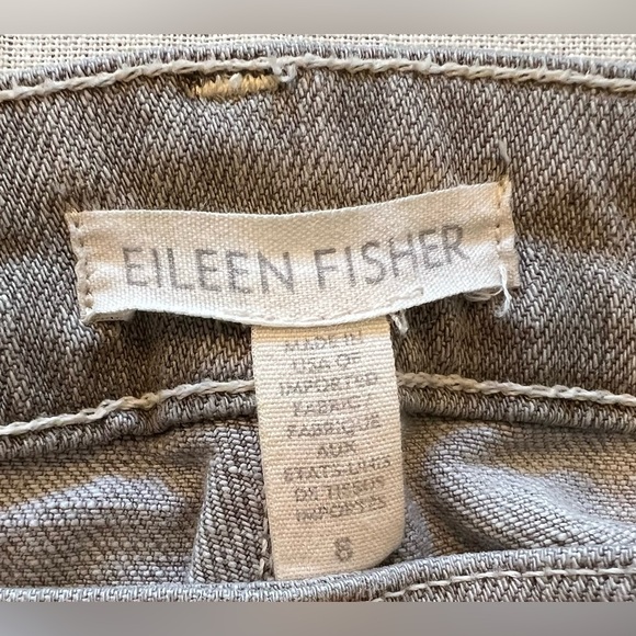 Eileen Fisher Gray Grey Stonewashed Denim Straight Leg Jeans Women’s Size 8 - Picture 10 of 11